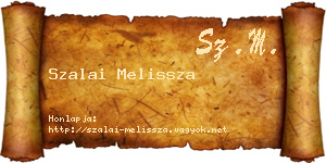 Szalai Melissza névjegykártya